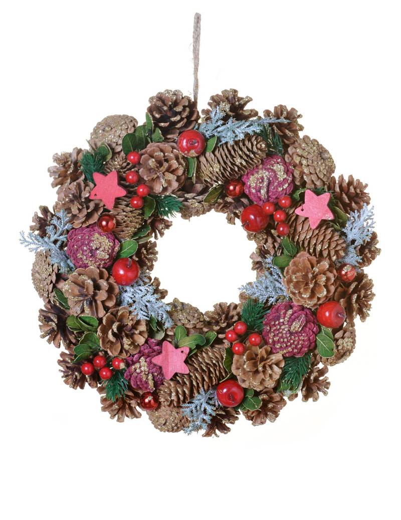 Adventskranz Sternenhimmel Weihnachts-Deko bunt 35 cm von HOGEWONING BV