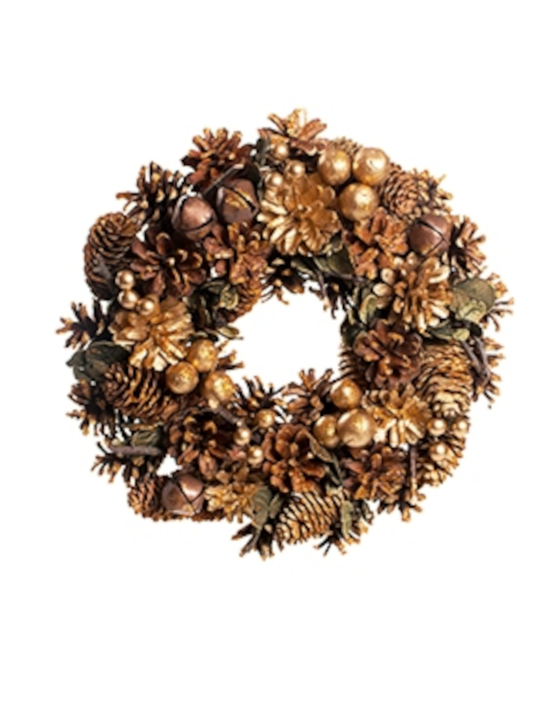 Adventskranz mit Tannenzapfen und Beeren grün-braun-goldfarben 30 cm Adventskranz mit Tannenzapfen und Beeren grün-braun-goldfarben 30 cm von HOGEWONING BV