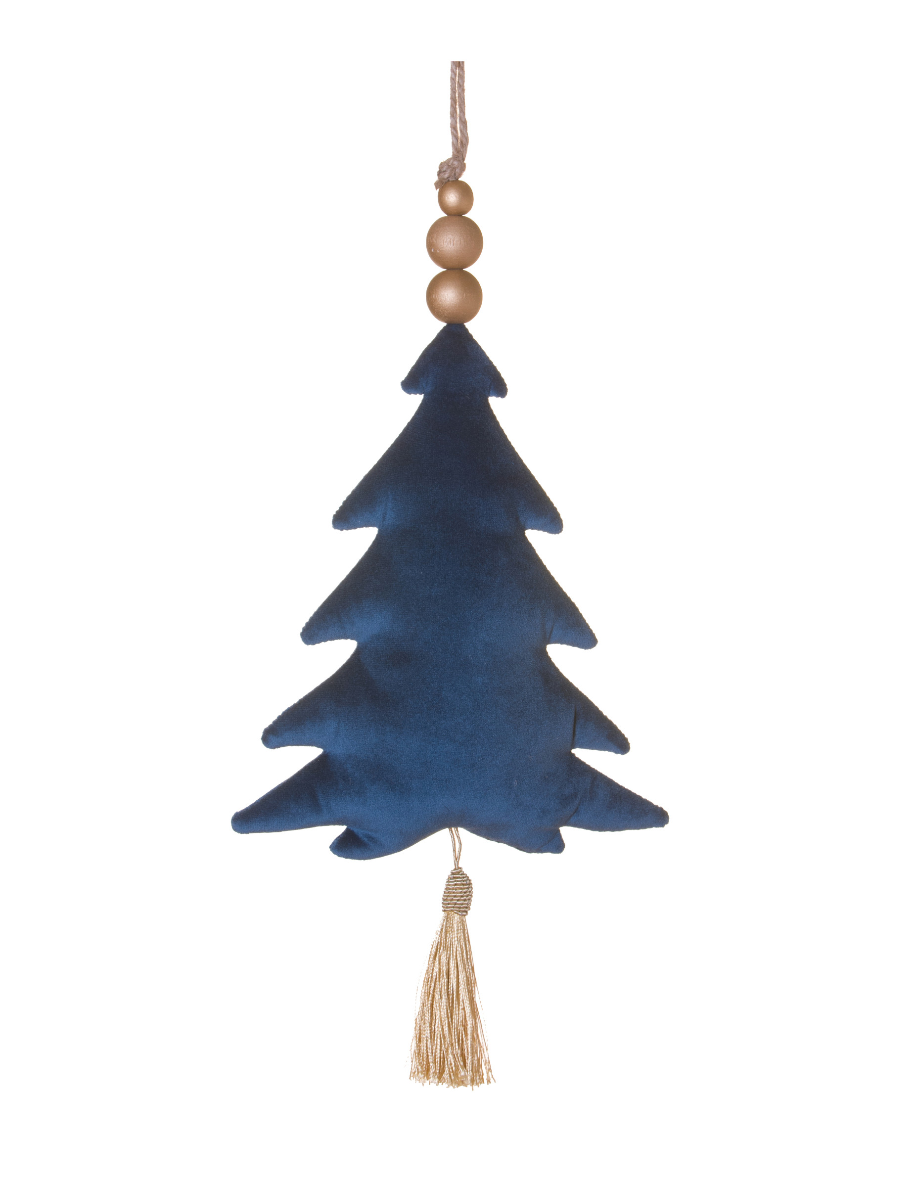 Christbaum-Aufhänger aus Samt Weihnachts-Deko marineblau 22 cm Christbaum-Aufhänger aus Samt Weihnachts-Deko marineblau 22 cm von HOGEWONING BV