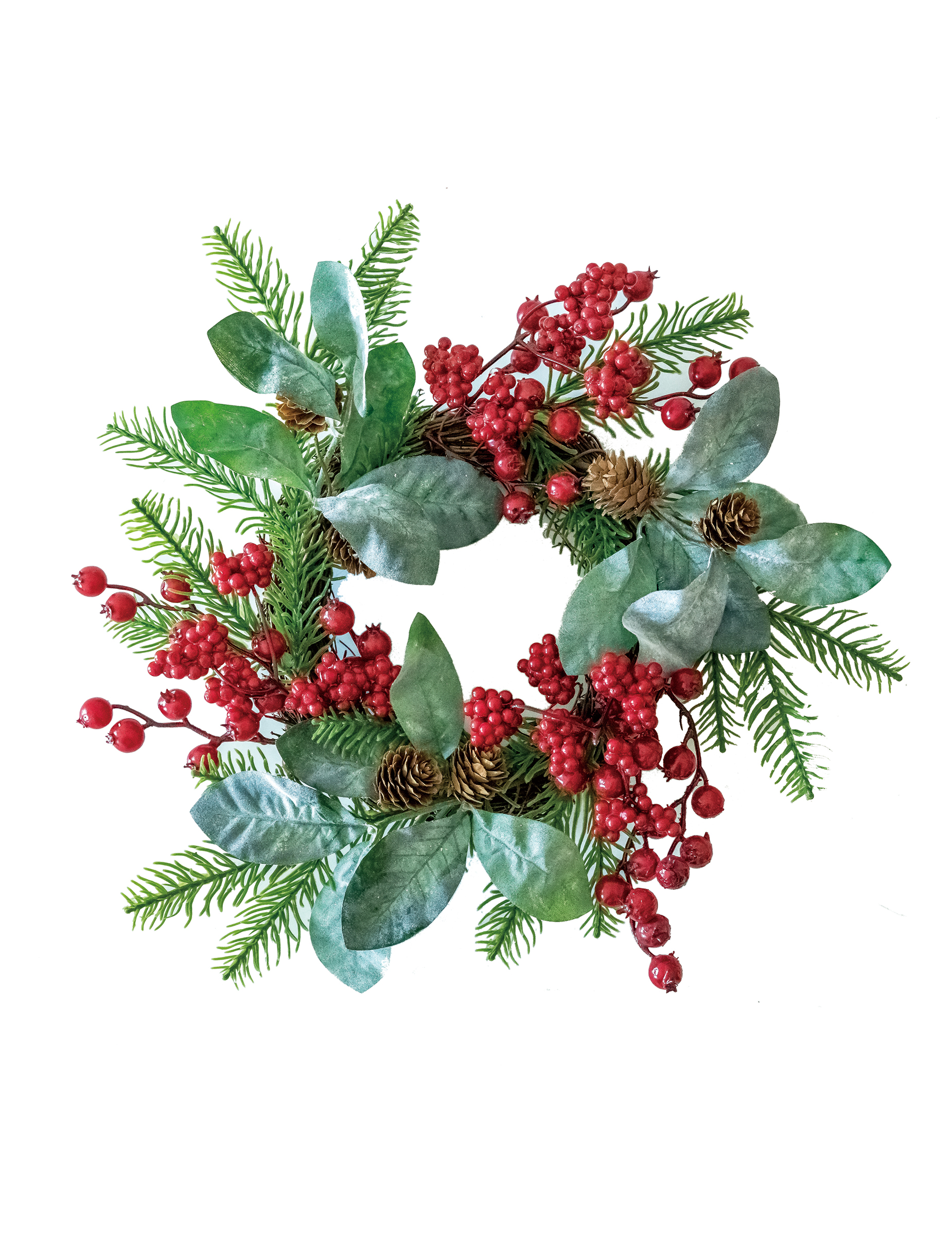 Festlicher Adventskranz rote Beeren grün-rot-braun 40 cm Festlicher Adventskranz rote Beeren grün-rot-braun 40 cm von HOGEWONING BV