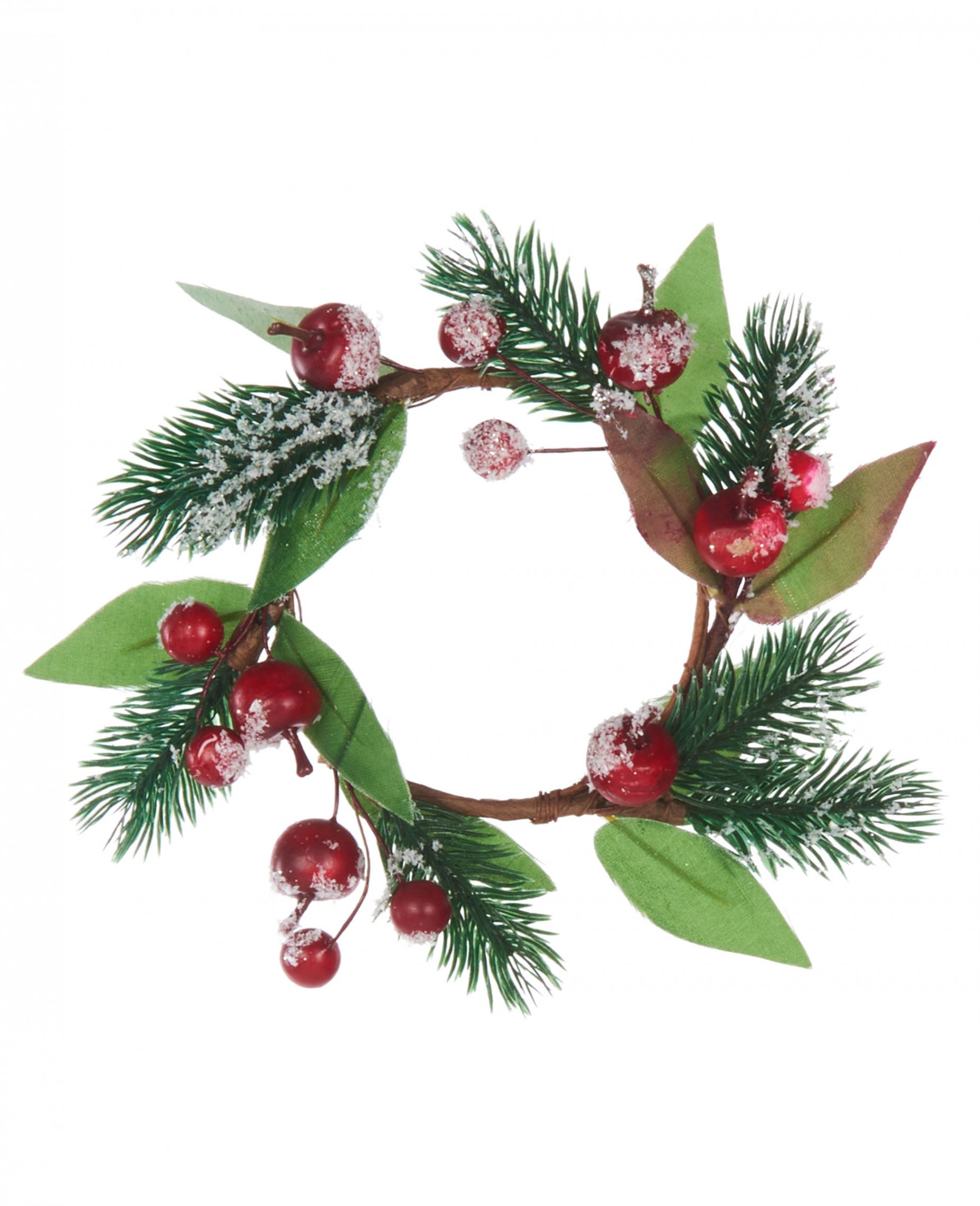 Festlicher Weihnachtskranz Weihnachts-Tischdeko grün-rot-braun 18 cm Festlicher Weihnachtskranz Weihnachts-Tischdeko grün-rot-braun 18 cm von HOGEWONING BV