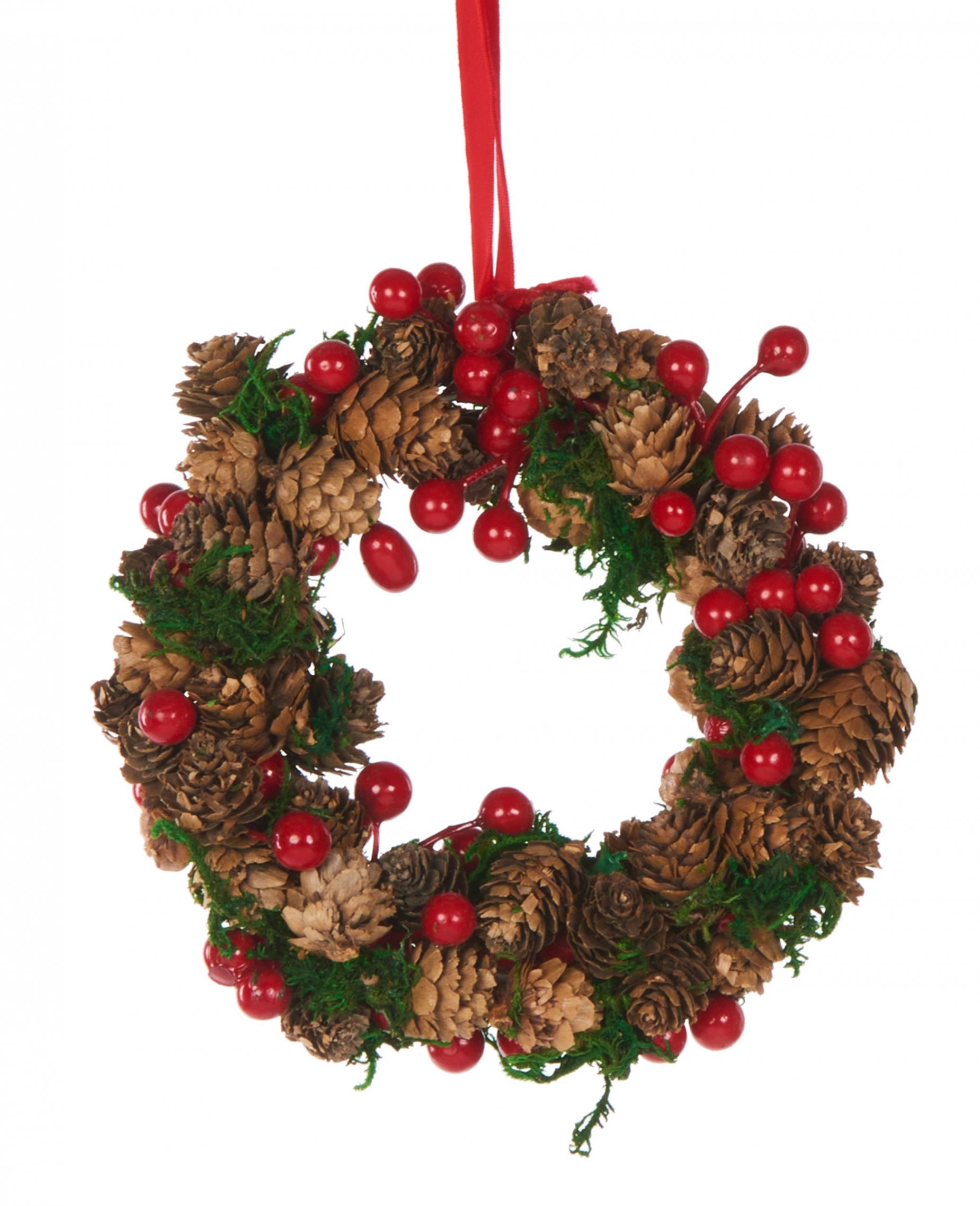 Hängender Adventskranz traditionelle Weihnachts-Hängedeko grün-braun-rot Hängender Adventskranz traditionelle Weihnachts-Hängedeko grün-braun-rot von HOGEWONING BV