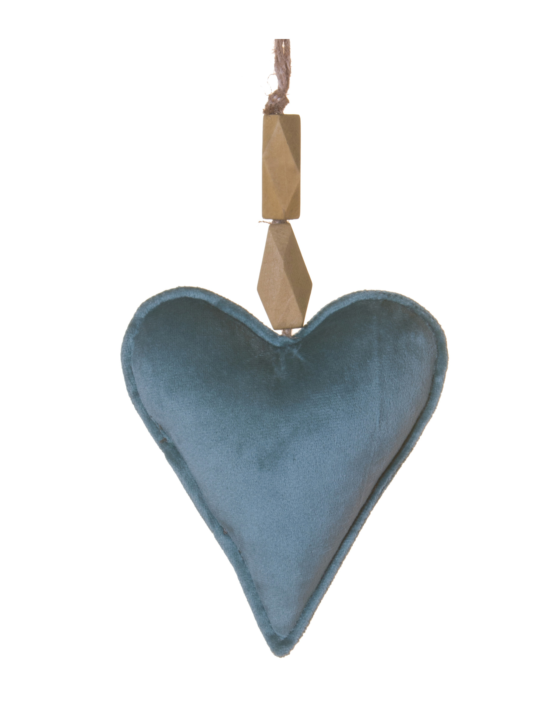 Herz-Aufhänger aus Velours blau 22 cm Herz-Aufhänger aus Velours blau 22 cm von HOGEWONING BV