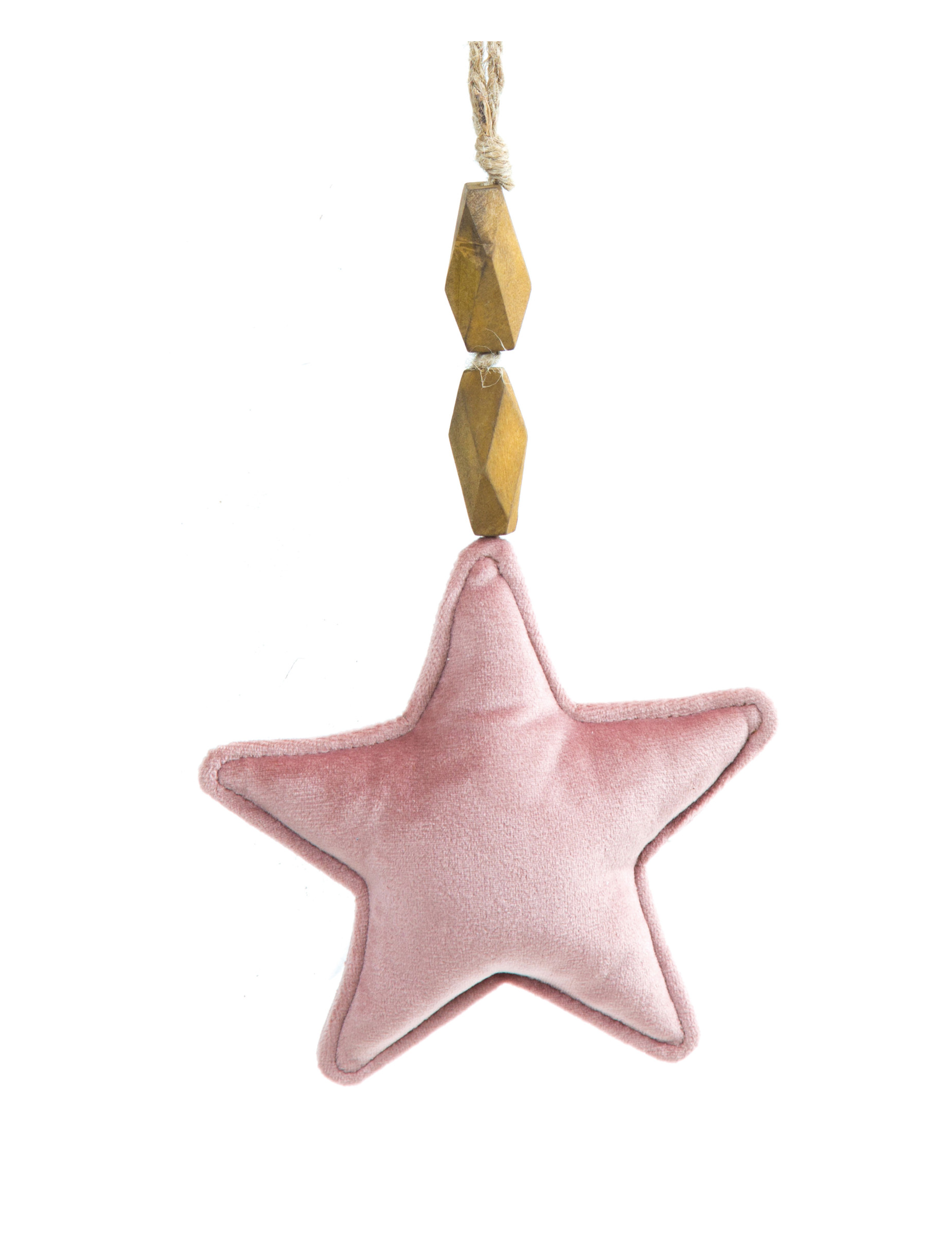 Samt-Herz Christbaumanhänger rosa 15 cm Samt-Herz Christbaumanhänger rosa 15 cm von HOGEWONING BV