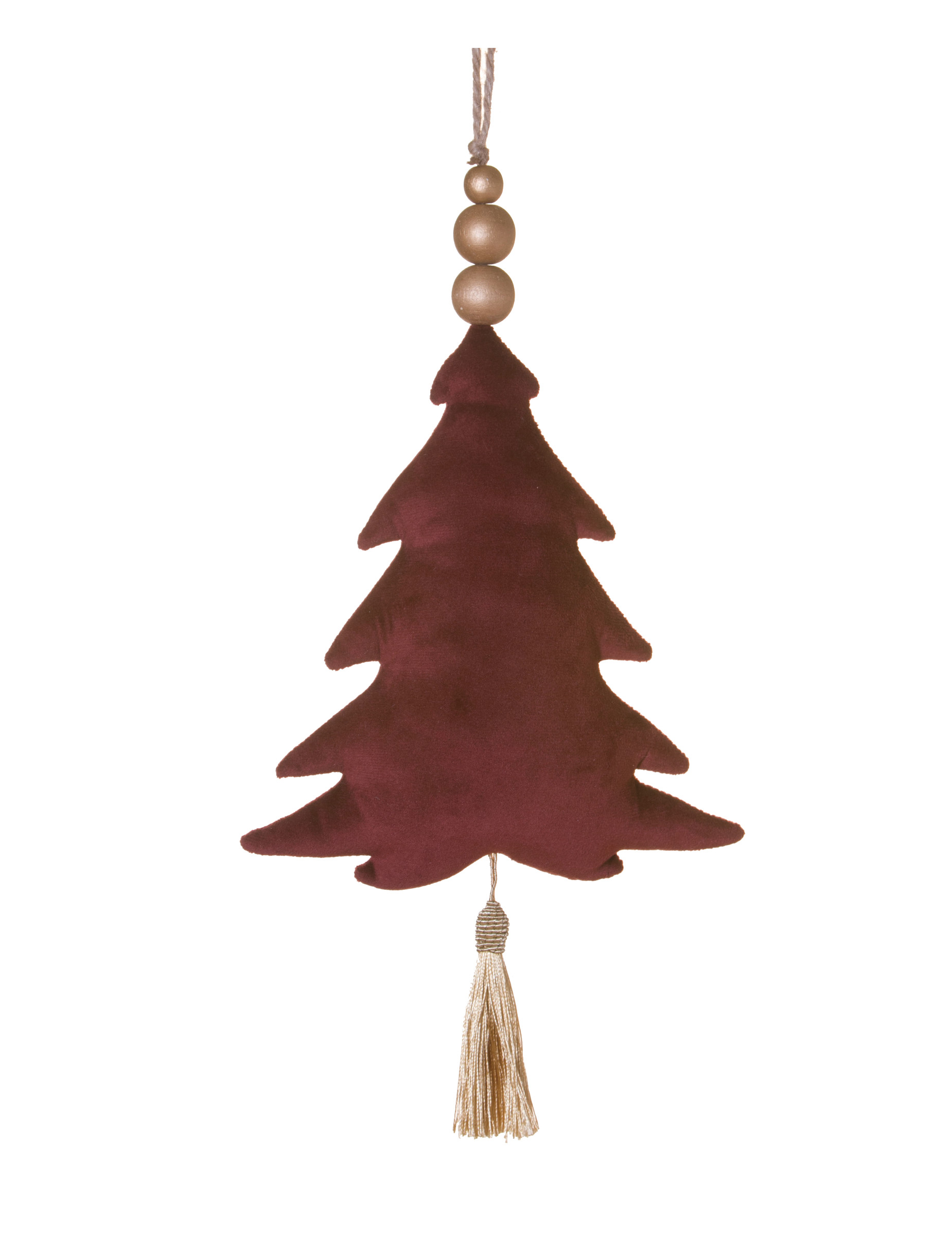 Samtige Christbaum-Hängedeko rot-weiß 22 cm Samtige Christbaum-Hängedeko rot-weiß 22 cm von HOGEWONING BV