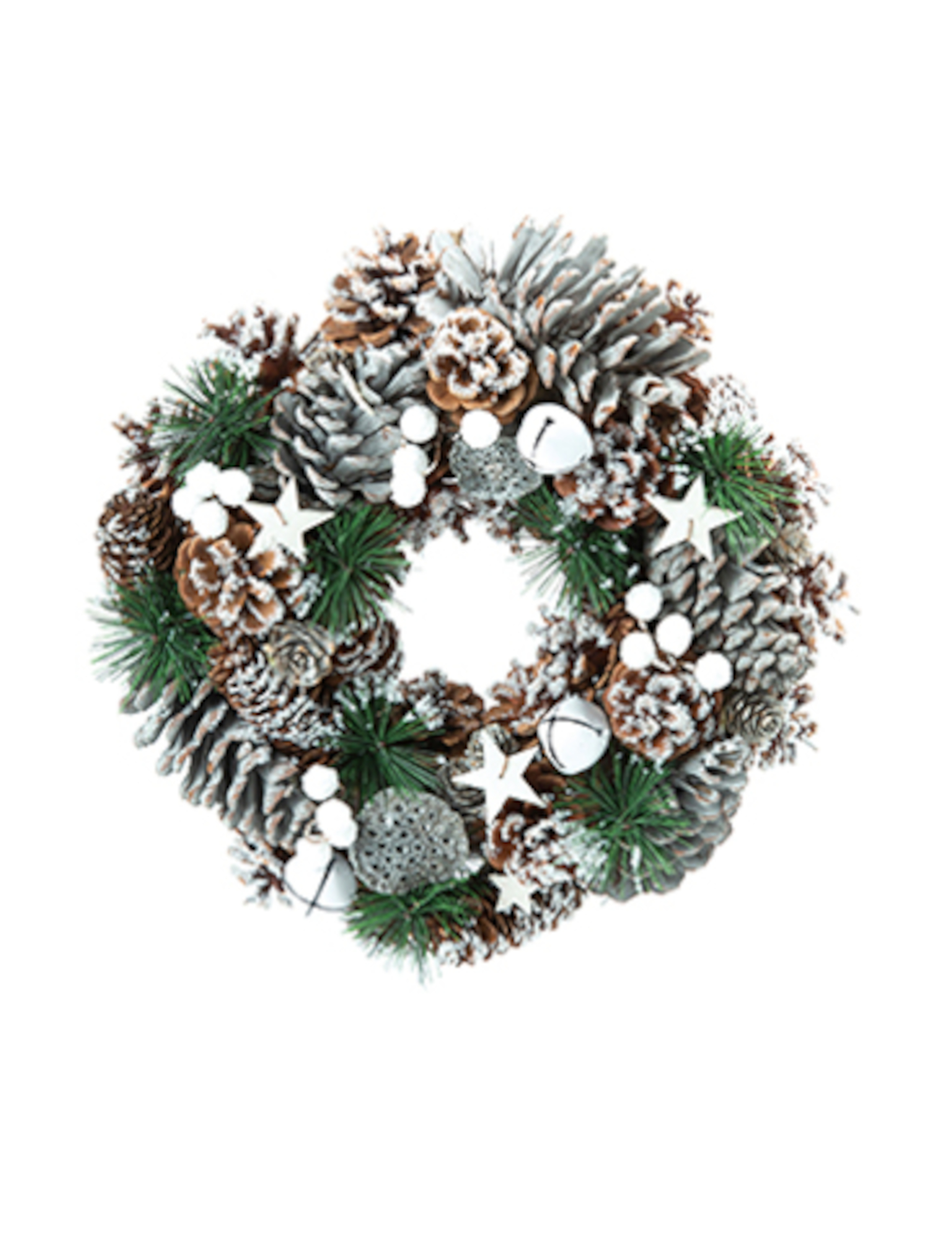 Schneebedeckter Adventskranz bunt 30 cm Schneebedeckter Adventskranz bunt 30 cm von HOGEWONING BV