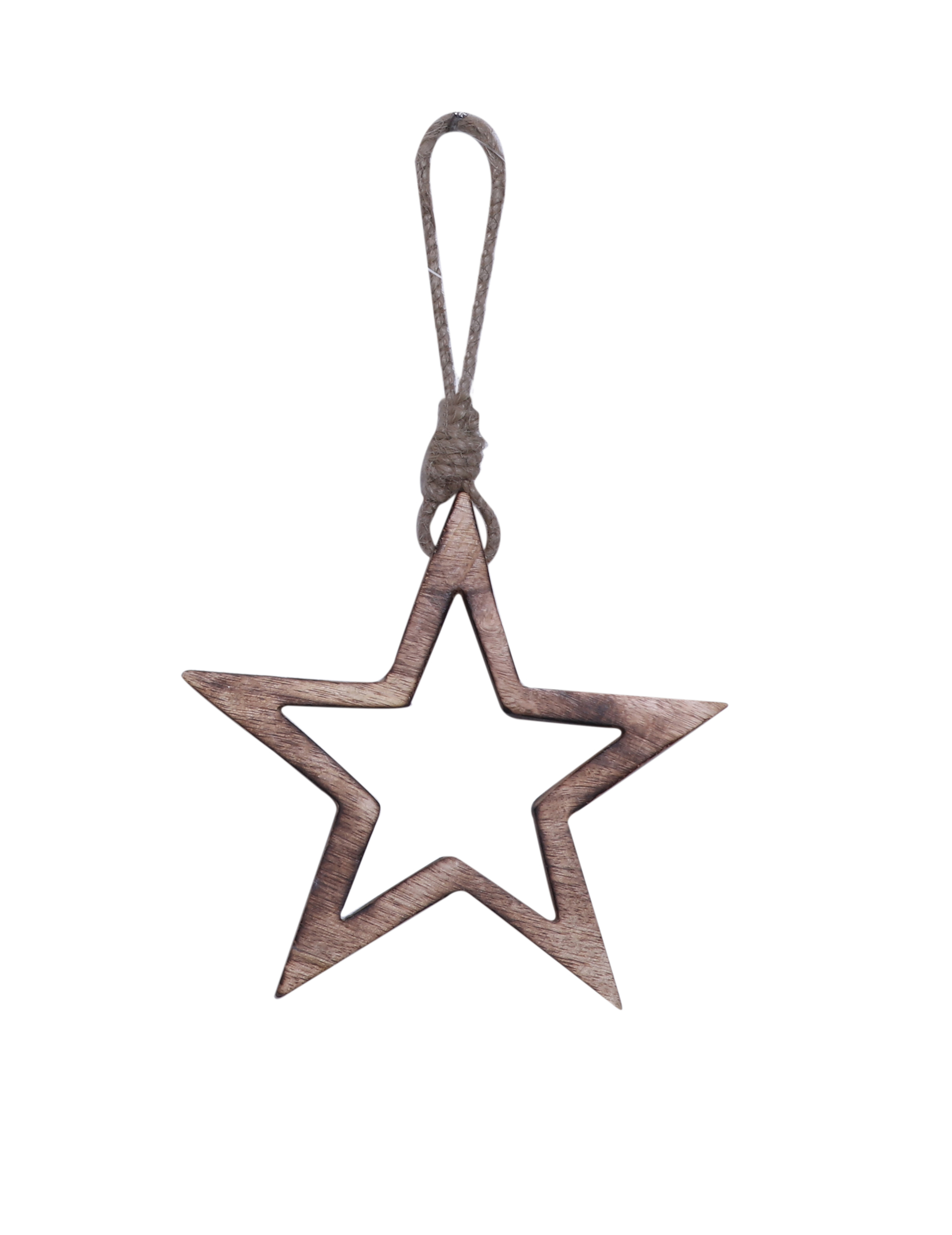 Sternen-Aufhänger aus Holz Christbaum-Schmuck für Weihnachten braun 15 cm Sternen-Aufhänger aus Holz Christbaum-Schmuck für Weihnachten braun 15 cm von HOGEWONING BV