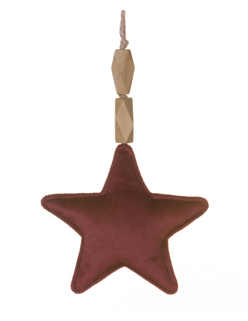 Sternen-Hängedeko Weihnachten burgunderfarben 22 cm von HOGEWONING BV