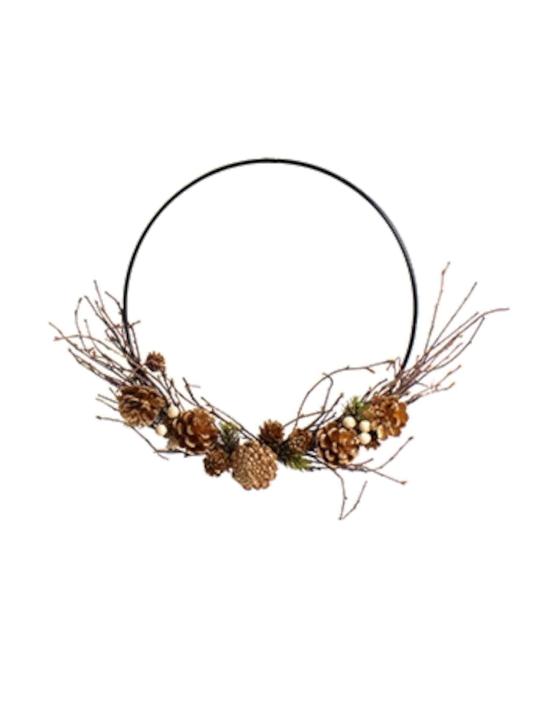 Tannenzapfen-Weihnachtskranz Hängedeko braun 35 cm Tannenzapfen-Weihnachtskranz Hängedeko braun 35 cm von HOGEWONING BV