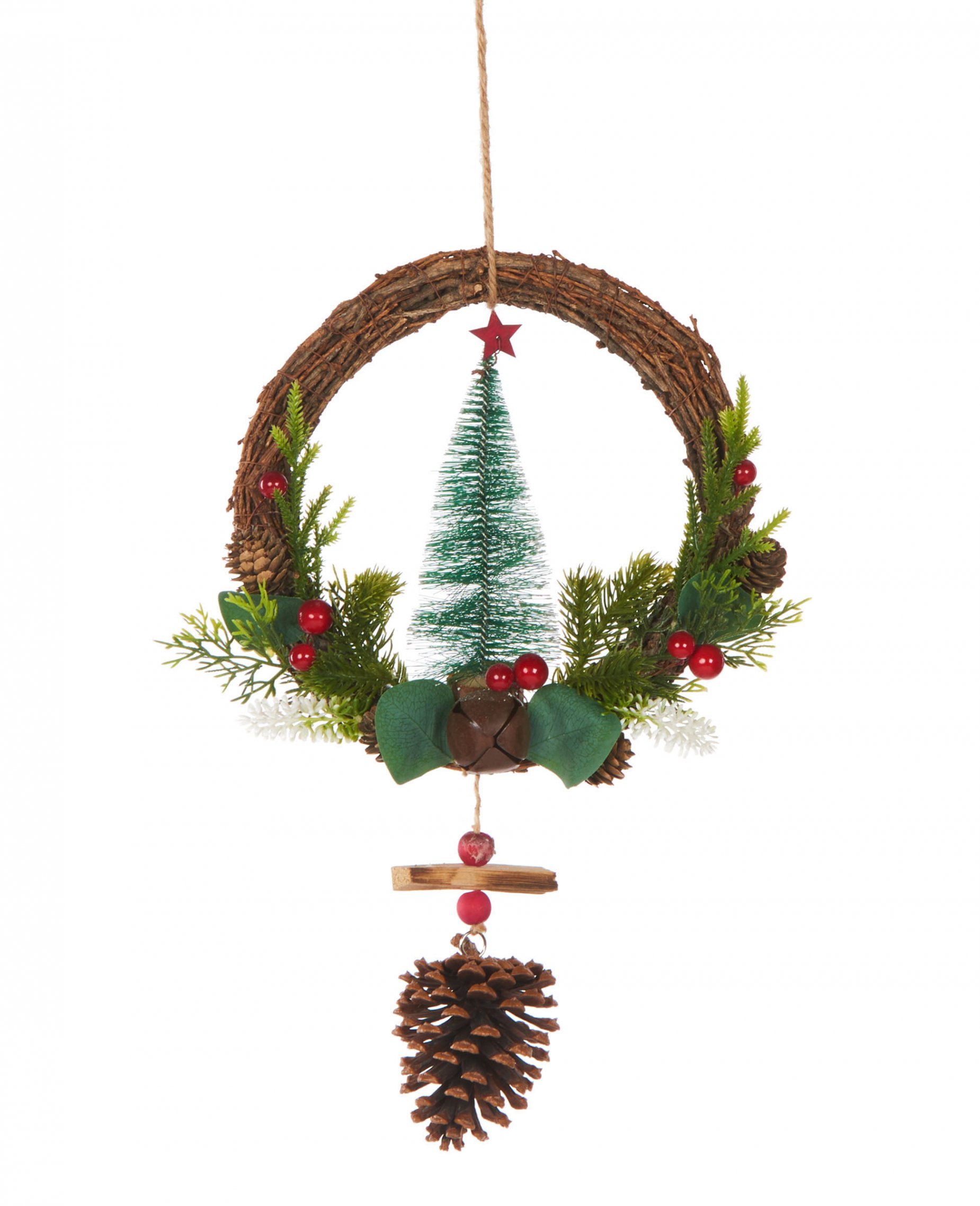 Traditionelle Tannenbaum-Hängedeko Weihnachten bunt 39 cm Traditionelle Tannenbaum-Hängedeko Weihnachten bunt 39 cm von HOGEWONING BV