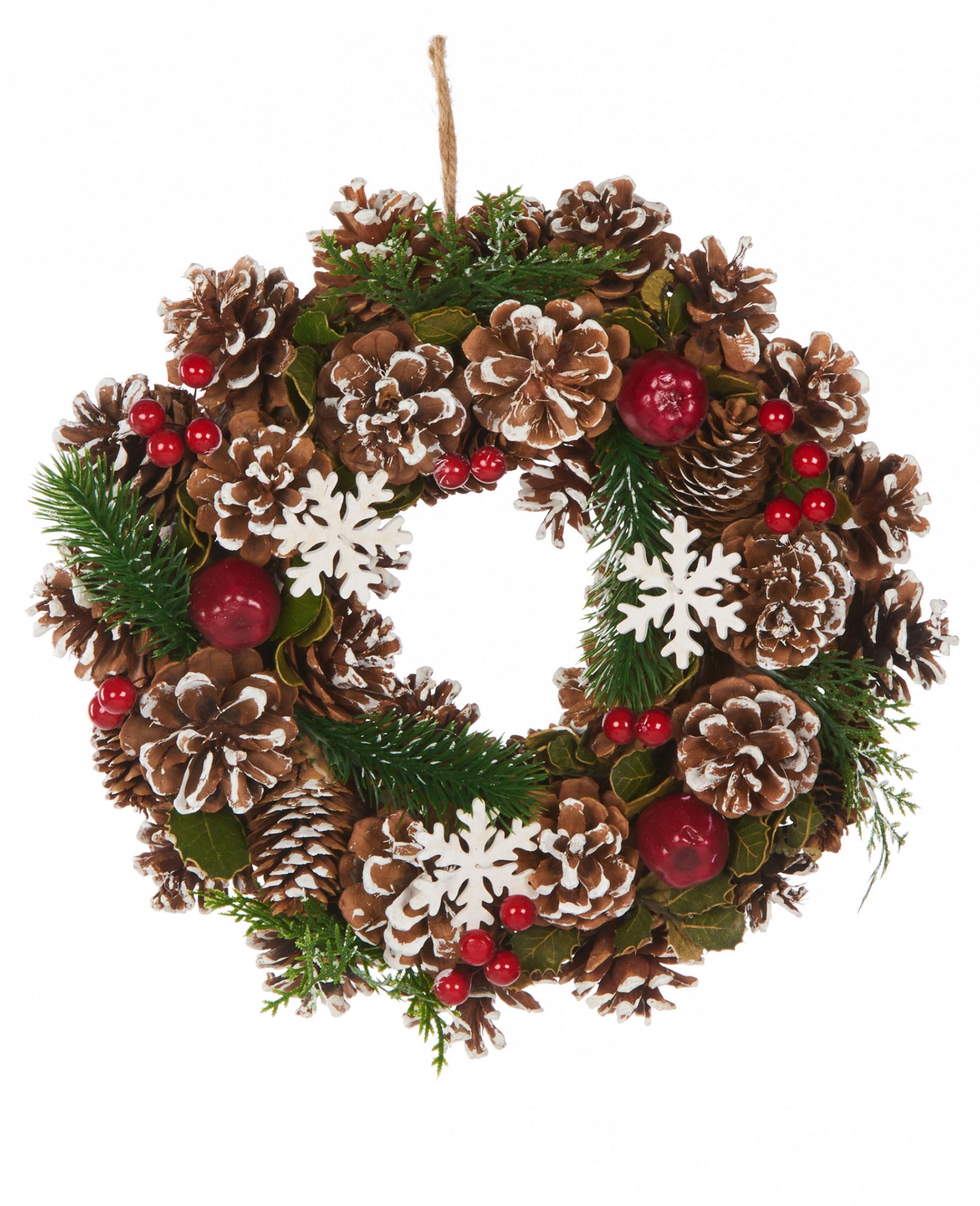 Traditioneller Adventskranz Weihnachts-Tischdeko grün-braun-rot 30 cm Traditioneller Adventskranz Weihnachts-Tischdeko grün-braun-rot 30 cm von HOGEWONING BV