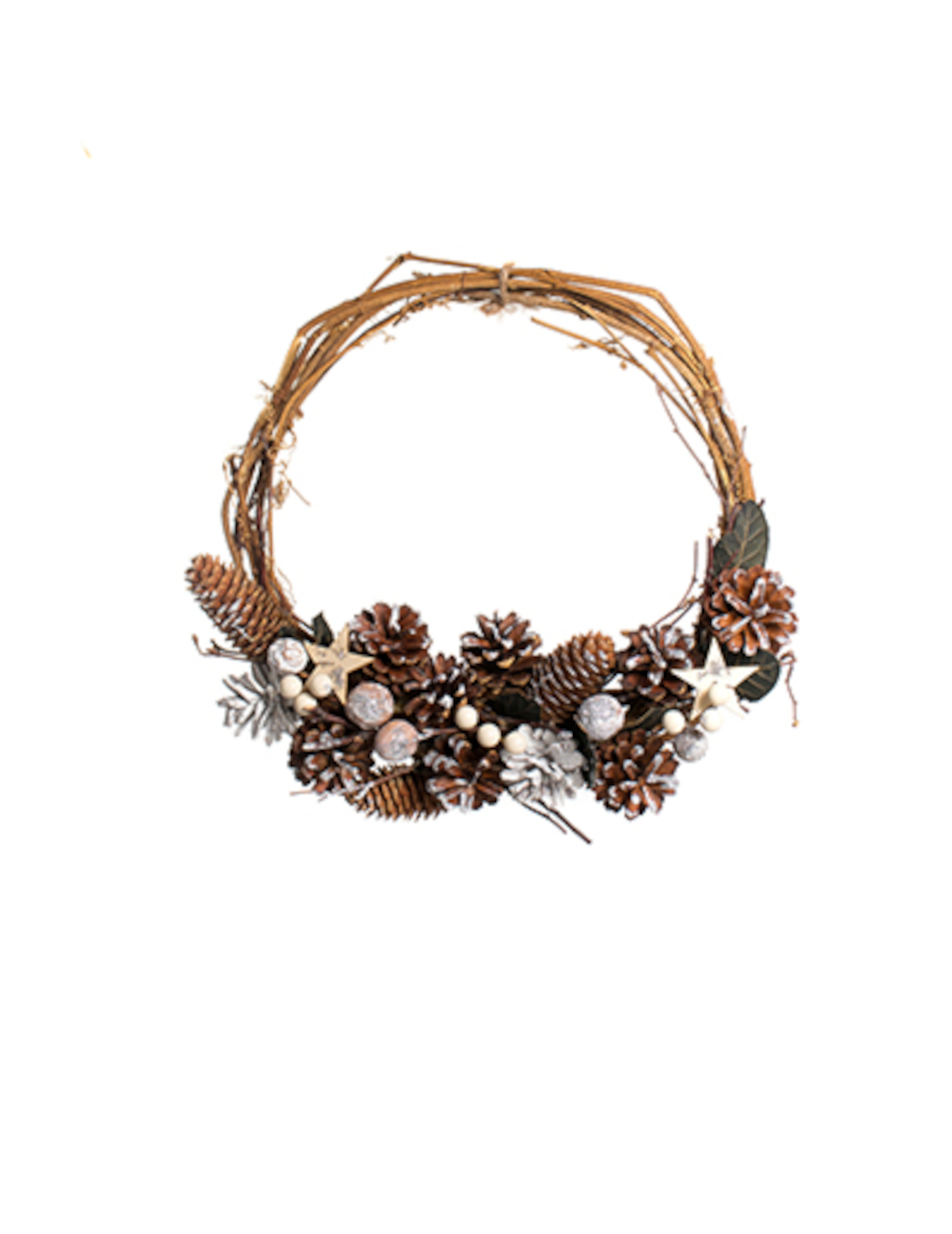 Verschneiter Weihnachtskranz Weihnachts-Hängedeko braun-grün-weiß 30 cm Verschneiter Weihnachtskranz Weihnachts-Hängedeko braun-grün-weiß 30 cm von HOGEWONING BV