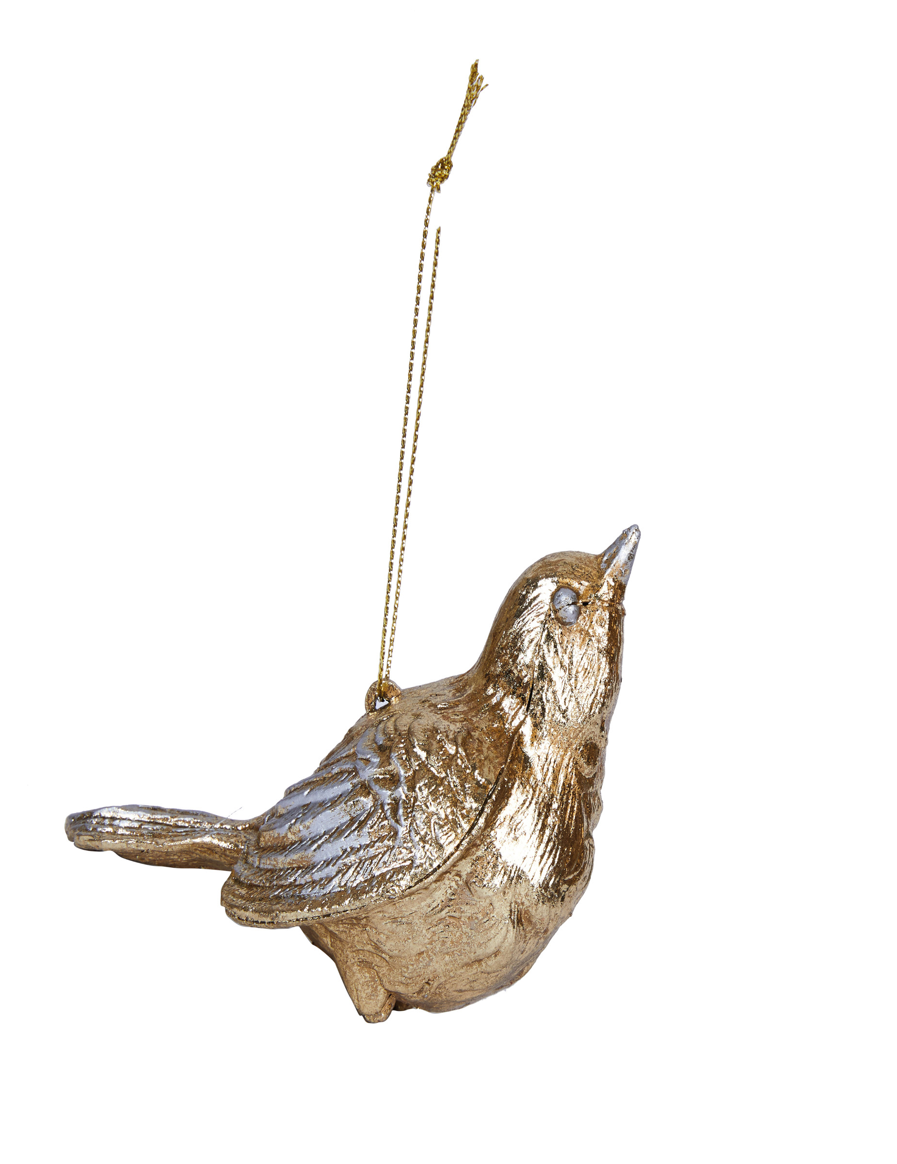 Vogel-Aufhänger Weihnachts-Deko goldfarben 10 cm Vogel-Aufhänger Weihnachts-Deko goldfarben 10 cm von HOGEWONING BV