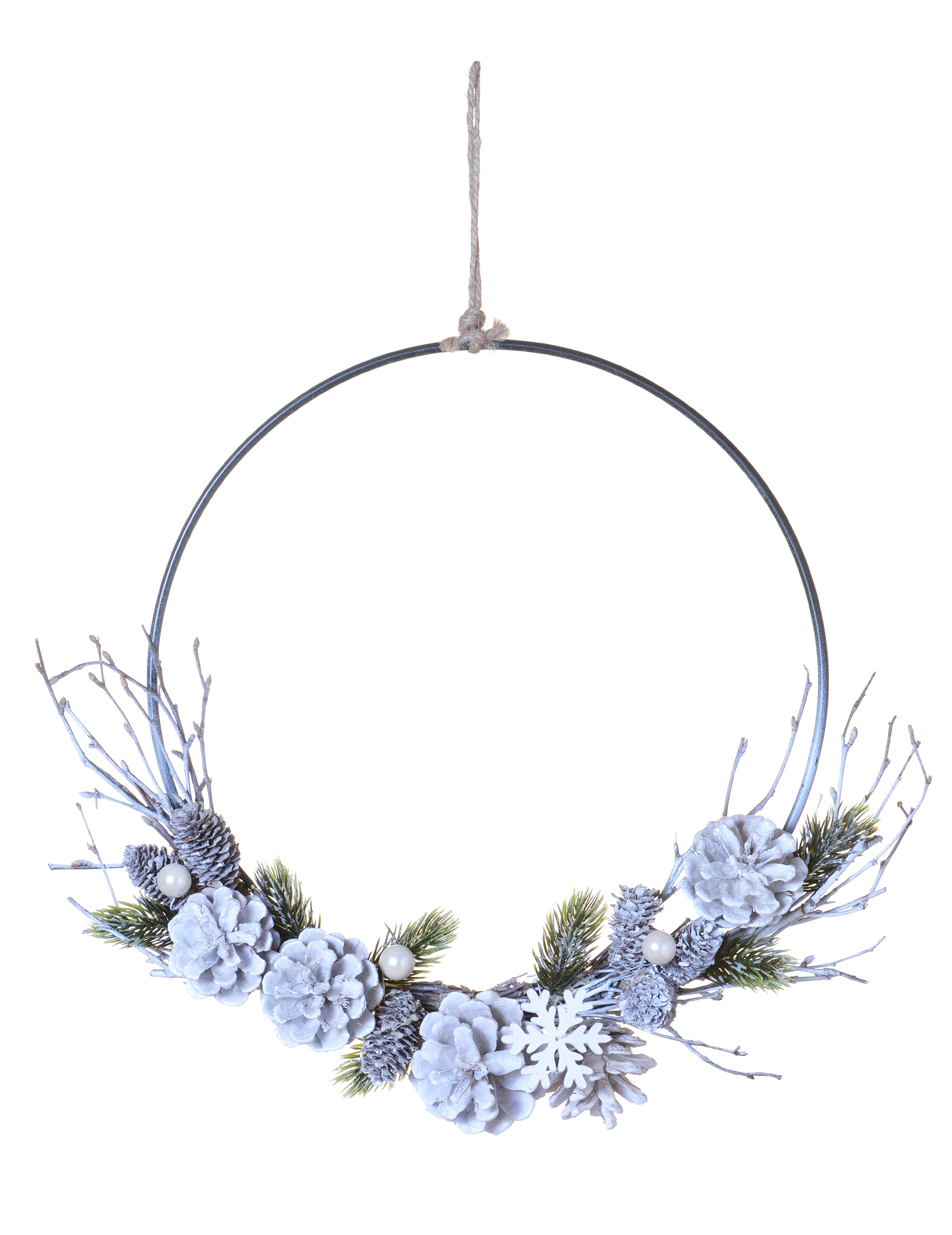 Winterlicher Weihnachten-Türkranz 35 cm Winterlicher Weihnachten-Türkranz 35 cm von HOGEWONING BV