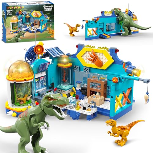 HOGOKIDS 2-in-1 Dinosaurier-Forschungsinstitut Bauspielzeug mit Licht – 837 PCS Dino World Bausteine Spielzeug mit 2 Dinosaurierfiguren, Geburtstags für Jungen und Mädchen ab 8–14 Jahren HOGOKIDS 2-in-1 Dinosaurier-Forschungsinstitut Bauspielzeug mit Licht – 837 PCS Dino World Bausteine Spielzeug mit 2 Dinosaurierfiguren, Geburtstags für Jungen und Mädchen ab 8–14 Jahren von HOGOKIDS