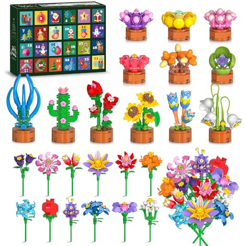 HOGOKIDS 2025 Adventskalender Blumen 3.6 Mini Bausatz - 24 Tage Weihnachts Countdown Sukkulenten Botanische Bausteine 827 Teile, Partygeschenke für Kinder Mädchen Jungen Teenager ab 6 Jahren HOGOKIDS 2025 Adventskalender Blumen 3.6 Mini Bausatz - 24 Tage Weihnachts Countdown Sukkulenten Botanische Bausteine 827 Teile, Partygeschenke für Kinder Mädchen Jungen Teenager ab 6 Jahren von HOGOKIDS