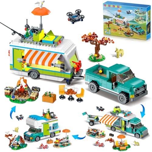 HOGOKIDS Wohnmobil Bausatz mit LED Licht – 3-in-1 RV Camper Bauspielzeug für Kinder mit Zelt Grill Fahrzeugen, Freunde Abenteuercamp Geschenk für Jungen und Mädchen 6 7 8 9 10 11 12 Jahren(879 Stück) HOGOKIDS Wohnmobil Bausatz mit LED Licht – 3-in-1 RV Camper Bauspielzeug für Kinder mit Zelt Grill Fahrzeugen, Freunde Abenteuercamp Geschenk für Jungen und Mädchen 6 7 8 9 10 11 12 Jahren(879 Stück) von HOGOKIDS
