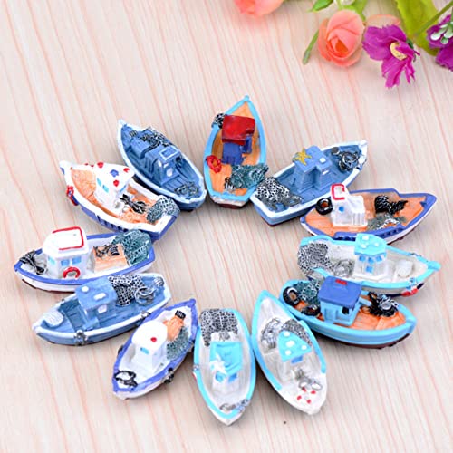 HOHOVYVY Miniatur Mini Boot Modell Fischerschiff Spielzeug DIY Craft Home Tabletop Dekoration für Micro Landschaft Bonsai HOHOVYVY Miniatur Mini Boot Modell Fischerschiff Spielzeug DIY Craft Home Tabletop Dekoration für Micro Landschaft Bonsai von HOHOVYVY