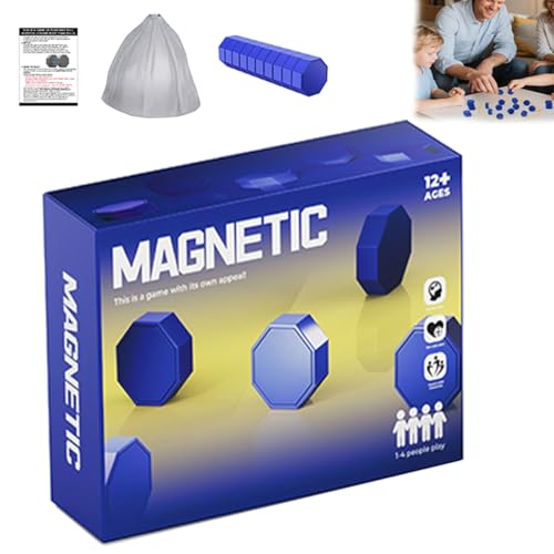 Magnetisches Reiseschachspiel, Mit Aufbewahrungsschnur & Transportbeutel, Strategie-Brettspiel für Familie, Kinder und Erwachsene, Ideal für Reisen, Camping, Party (A) von HOIDOKLY