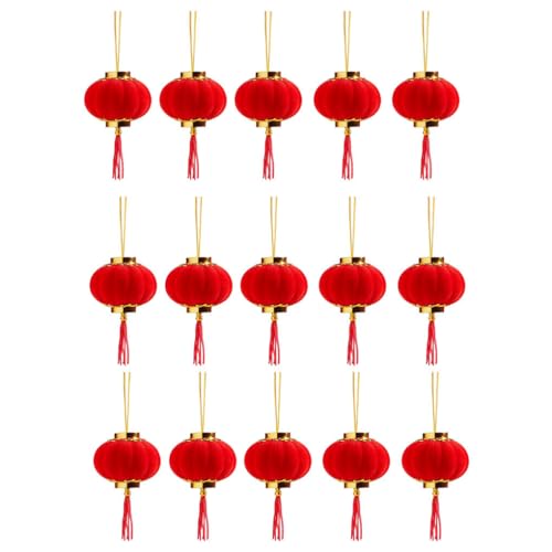 HOJIOESRD 30 Stück Feiern Sie das chinesische Frühlingsfest mit traditionellen Hängelaternen. Chinesische Neujahrslaterne aus Cord, Rot, 3 * 3cm von HOJIOESRD