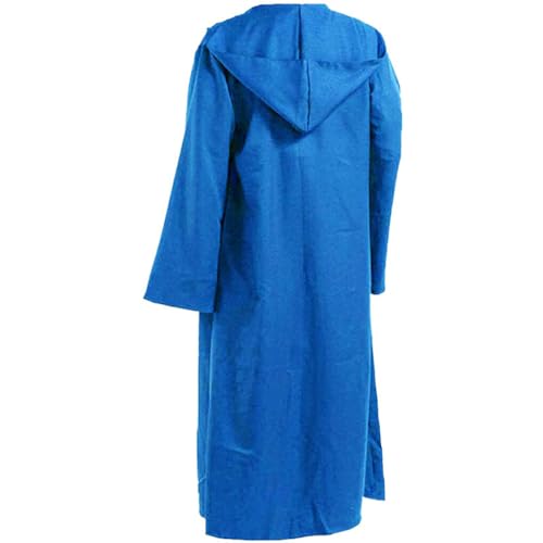 HOJIOESRD Herren Bademantel mit Kapuze, vielfältig einsetzbar, weich und bequem, leicht zu reinigen, Größe erhältlich, weich und angenehm zu tragen, Blau, L von HOJIOESRD