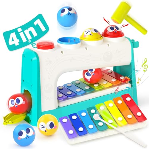 HOLA Montessori Spielzeug Baby ab 1 Jahr Motorikspielzeug 1-2 Jahr Musikinstrumente Geschenk für 1 Jahr Jungen und Mädchen Hammerspiel Xylophon Kindergeschenke Motorik Geburtstag HOLA Montessori Spielzeug Baby ab 1 Jahr Motorikspielzeug 1-2 Jahr Musikinstrumente Geschenk für 1 Jahr Jungen und Mädchen Hammerspiel Xylophon Kindergeschenke Motorik Geburtstag von HOLA