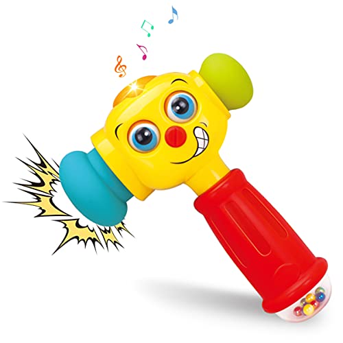 HOLA Baby Spielzeug ab 1 Jahr Musik Hammerspiel mit Rassel, Lernspiele Geburtstag Geschenk Kinderspielzeug ab 1 Jahr Junge Mädchen mit Licht & Klang von HOLA