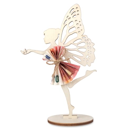 HOLDLEAF Wunscherfüller Geldgeschenk Holz,Originelle Geburtstag Holz,Geburtstagsgeschenk für Mädchen Frauen,Geldgeschenk für Weihnachten Einschulung von HOLDLEAF