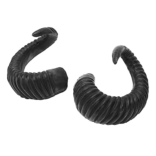 HOLIDYOYO 1 Paar Cosplay-Hörner Schaf Widder Hörner Ochsenhorn Haarspange Haarband Horn halloween kopfschmuck halloween kopfbedeckung Haartracht Halloween-Stirnbänder Plastik Black HOLIDYOYO 1 Paar Cosplay-Hörner Schaf Widder Hörner Ochsenhorn Haarspange Haarband Horn halloween kopfschmuck halloween kopfbedeckung Haartracht Halloween-Stirnbänder Plastik Black von HOLIDYOYO