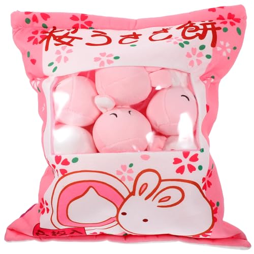 HOLIDYOYO 1 Satz Kaninchenpuppe Plüschspielzeug Süßes Stofftier Süße Kuscheltiere Cartoon-Puppe Entzückendes Stoffkaninchen Ausgestopfter Hase Kindergeschenk Pp Baumwolle Rosa von HOLIDYOYO
