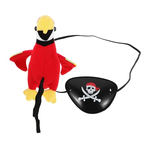 HOLIDYOYO 1 Satz Piraten -Dressing -Requisiten groß für Cool Sachen Halloween Dekoration Piraten augenklappe ausgestopftes Tierspielzeug Piratenkostüm Papageienspielzeug Plüsch Black von HOLIDYOYO