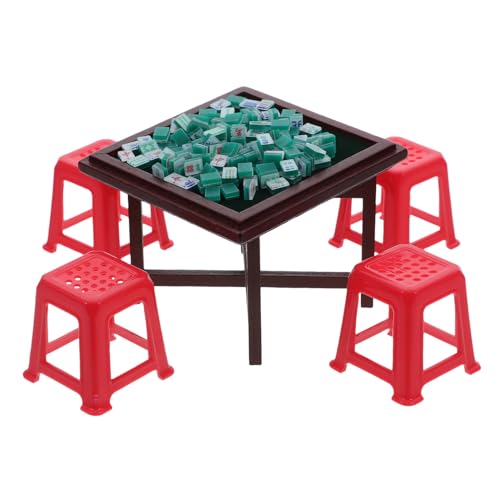 HOLIDYOYO 1 Set Mini Mahjong Tisch Und Stühle Miniatur Stuhl Miniatur Gaming Tisch Miniatur Puppenhaus Möbel Set Puppenhaus Stuhl Zubehör HOLIDYOYO 1 Set Mini Mahjong Tisch Und Stühle Miniatur Stuhl Miniatur Gaming Tisch Miniatur Puppenhaus Möbel Set Puppenhaus Stuhl Zubehör von HOLIDYOYO