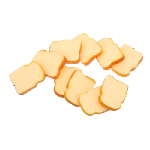 HOLIDYOYO 10 Stück Simulation Brot Lebensmittel Display Favor Faux Toast Brot Party Dekorationen Fake Food Realistische Künstliche Scheibe Modell Nachahmung Ornament Realistische von HOLIDYOYO