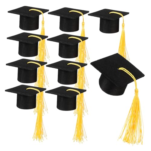 HOLIDYOYO 10 Stück Teiliges Miniatur Doktorhüte Tortendekorationen Leichte Graduation Party Cake Decors Kompakte Tisch und Kuchenaufsätze für Abschlussfeiern HOLIDYOYO 10 Stück Teiliges Miniatur Doktorhüte Tortendekorationen Leichte Graduation Party Cake Decors Kompakte Tisch und Kuchenaufsätze für Abschlussfeiern von HOLIDYOYO