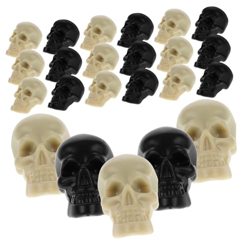 HOLIDYOYO 100 Stück Teiliges Halloween Deko Mini Kunststoff Schädel Leichte Grusel Ornamente mit Bruchfestem Material für Halloween Party Escape Room und Foto Requisiten von HOLIDYOYO