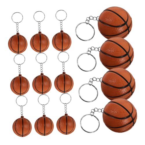 HOLIDYOYO 12 Stück Schlüsselanhänger personalisiere das fitzek schlüssel kette key chains Basketball-Taschenanhänger Taschenschlüsselkette Basketball-Hängedekoration Eisen Coffee von HOLIDYOYO