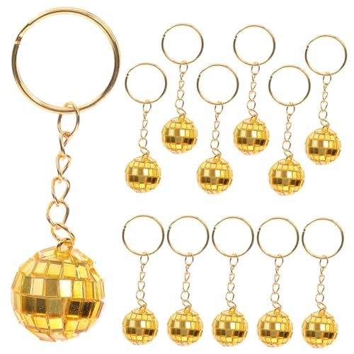 HOLIDYOYO 12 Stück Teiliges Set Mini Disco Kugel Schlüsselanhänger mit Goldenen Details Reflektierende Spiegeloberfläche Party Favor Dekorativer Anhänger für Hochzeit und Feierlichkeiten HOLIDYOYO 12 Stück Teiliges Set Mini Disco Kugel Schlüsselanhänger mit Goldenen Details Reflektierende Spiegeloberfläche Party Favor Dekorativer Anhänger für Hochzeit und Feierlichkeiten von HOLIDYOYO
