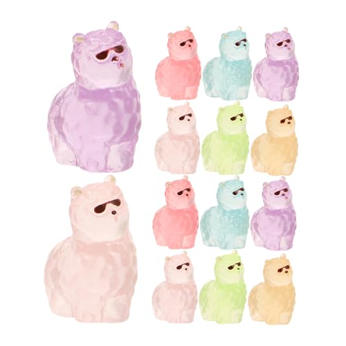 HOLIDYOYO 18 Stück Leuchtende Sonnenbrille Alpaka -Puppe Mini-alpaka-Figuren Katzenstatuen Wohnkultur Mini-tierfiguren Zum Verstecken Opal Minifiguren in Loser Schüttung Harz HOLIDYOYO 18 Stück Leuchtende Sonnenbrille Alpaka -Puppe Mini-alpaka-Figuren Katzenstatuen Wohnkultur Mini-tierfiguren Zum Verstecken Opal Minifiguren in Loser Schüttung Harz von HOLIDYOYO