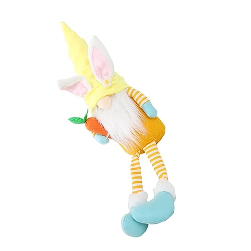 HOLIDYOYO 1Stück Lustige Osterthema Gnom Puppe Mit Langen Beinen Und Karotten Dekorative Stoffpuppe Für Foto Requisiten Süßes Deko Accessoire Für Ostern Und Partys von HOLIDYOYO