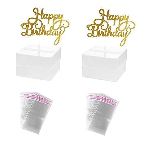 HOLIDYOYO 2 Set Cake Money Box Ziehen Etui Mit Kuchen Topper Geburtstagsfeier Favor Liefern HOLIDYOYO 2 Set Cake Money Box Ziehen Etui Mit Kuchen Topper Geburtstagsfeier Favor Liefern von HOLIDYOYO