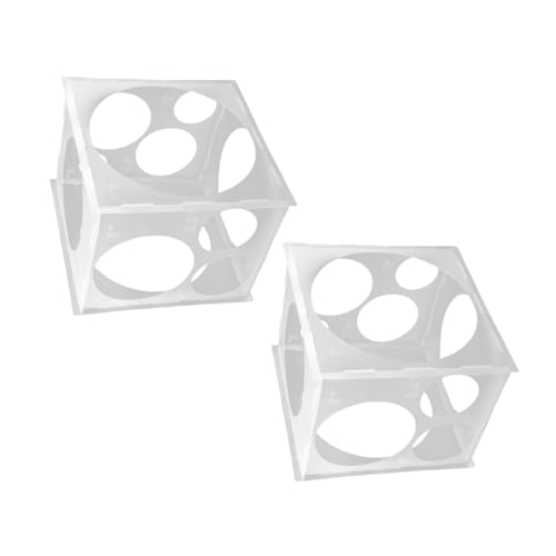 HOLIDYOYO 2 Stück Ballonmessbox werkzeug luftballons Ballongrößenwürfel PVC Transparent von HOLIDYOYO