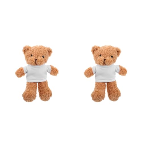 HOLIDYOYO 2 Stück Einzigartiges Plüschbär-Spielzeug Mit Personalisiertem T-Shirt-bastelset Für Babyparty Neugeborenengeschenk Kinderliebe von HOLIDYOYO