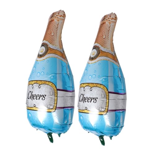 HOLIDYOYO 2 Stück Große Weinflaschen Folienballons aus Aluminiumfolie Dekorative Party Luftballons für Geburtstag Hochzeit Junggesellenabschied Wiederverwendbare Raumdekoration von HOLIDYOYO