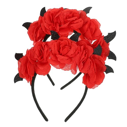 HOLIDYOYO Halloween Haarbänder Mit Fledermaus Design Cosplay Haaraccessoires Für Partys Und Karneval Dekorative Blumenhaarbänder Für Erwachsene von HOLIDYOYO