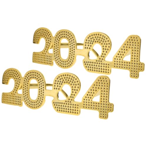 HOLIDYOYO 2 Stück Lustige Brille Silvester Brille Party Lustige Zahlenbrille Zubehör Junggesellin Für Neujahrsbrille 2024 Neujahrs- Abschlussbrille 2024 Rave-brille Golden Stk HOLIDYOYO 2 Stück Lustige Brille Silvester Brille Party Lustige Zahlenbrille Zubehör Junggesellin Für Neujahrsbrille 2024 Neujahrs- Abschlussbrille 2024 Rave-brille Golden Stk von HOLIDYOYO