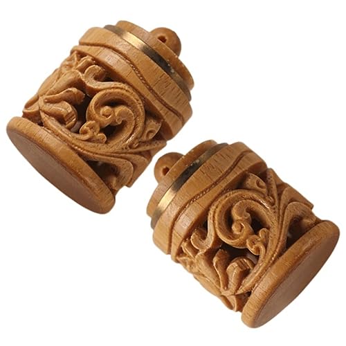 HOLIDYOYO 2 Stück hohler Beutel Flasche hängend Parfüm weihachtsgeschenk weinachtsgeschenk weichnachtsgeschke duftbeutel duftsack Flakon mit Duftkugeln Holzanhänger selber Machen Sandelholz von HOLIDYOYO