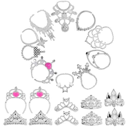 HOLIDYOYO 20 STK Halskette Krone Schmuckzubehör Für Prinzessinnenpuppen Halskette Für Damen Prinzessin Puppenkostüm Puppen-Halskette Plastik Mädchen Geschenk Fräulein von HOLIDYOYO