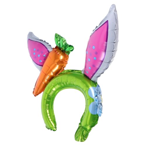 HOLIDYOYO 20Pcs Osterballon Haare Hasenohren Karottenstirnband Aufgebläht von HOLIDYOYO