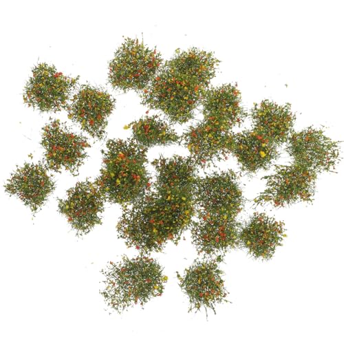 HOLIDYOYO 25 Stück Statische Blumengrasbüschel Miniaturblumenvegetationsgruppen Für Modelleisenbahnlandschaft Sandtischmodell Wargaming-Gelände von HOLIDYOYO