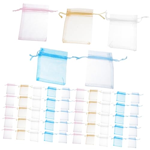 HOLIDYOYO 250 Stück Organza-säckchen Mit Kordelzug Beutel Für Schmuck Hochzeitsgeschenke Organza-süßigkeitenbeutel Ordentliche Aufbewahrung von HOLIDYOYO